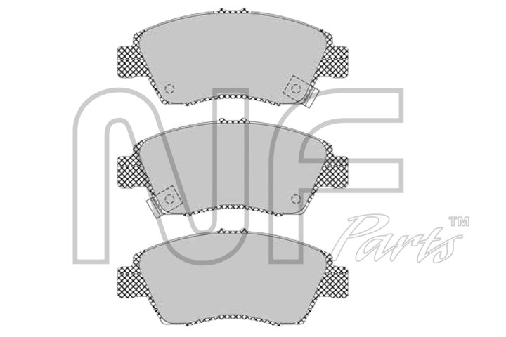 NF PARTS Комплект тормозных колодок, дисковый тормоз NF0016461